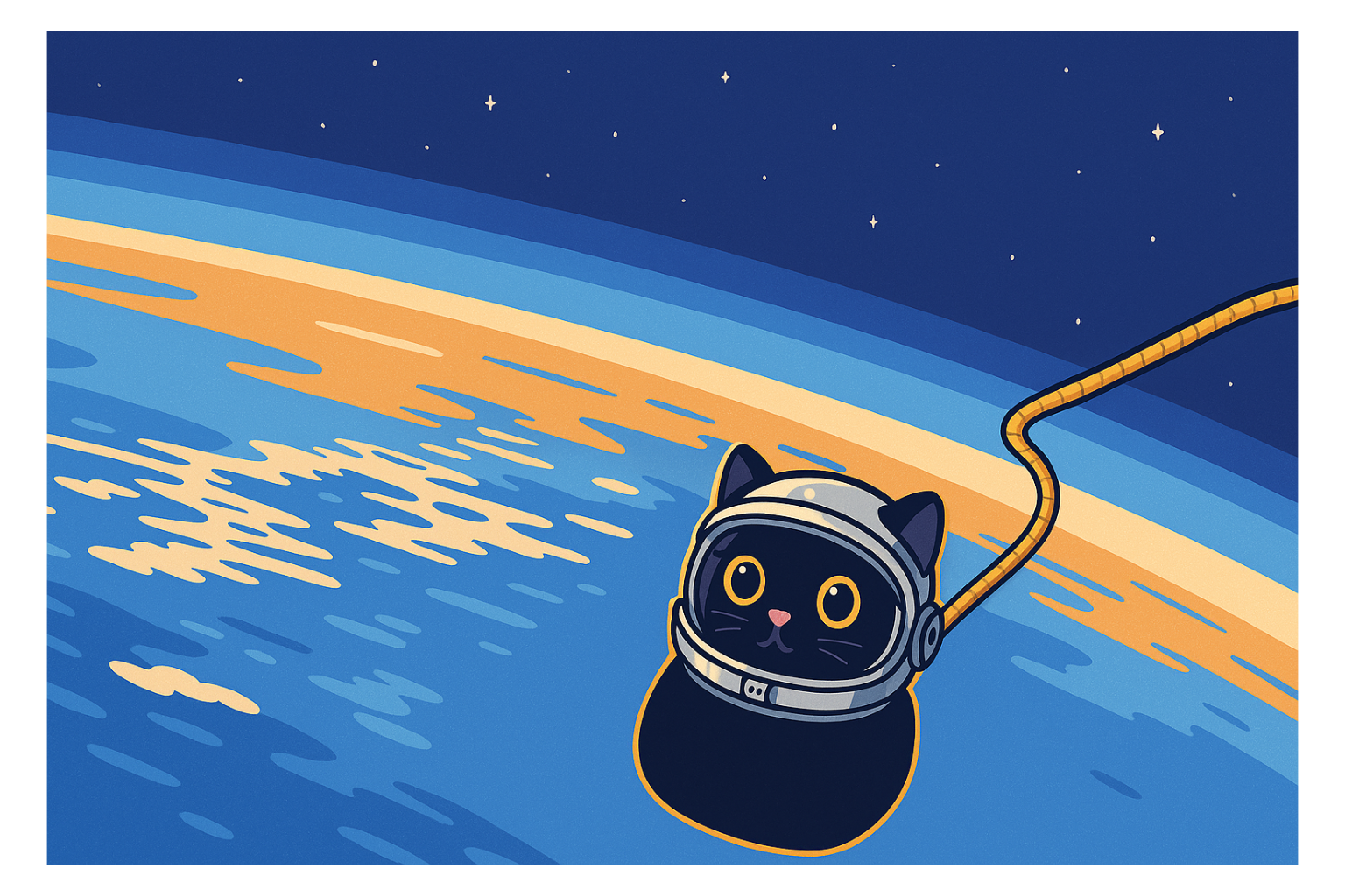 AstroCat Sticker mockup