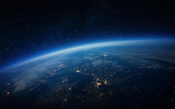 Earth from orbit at night