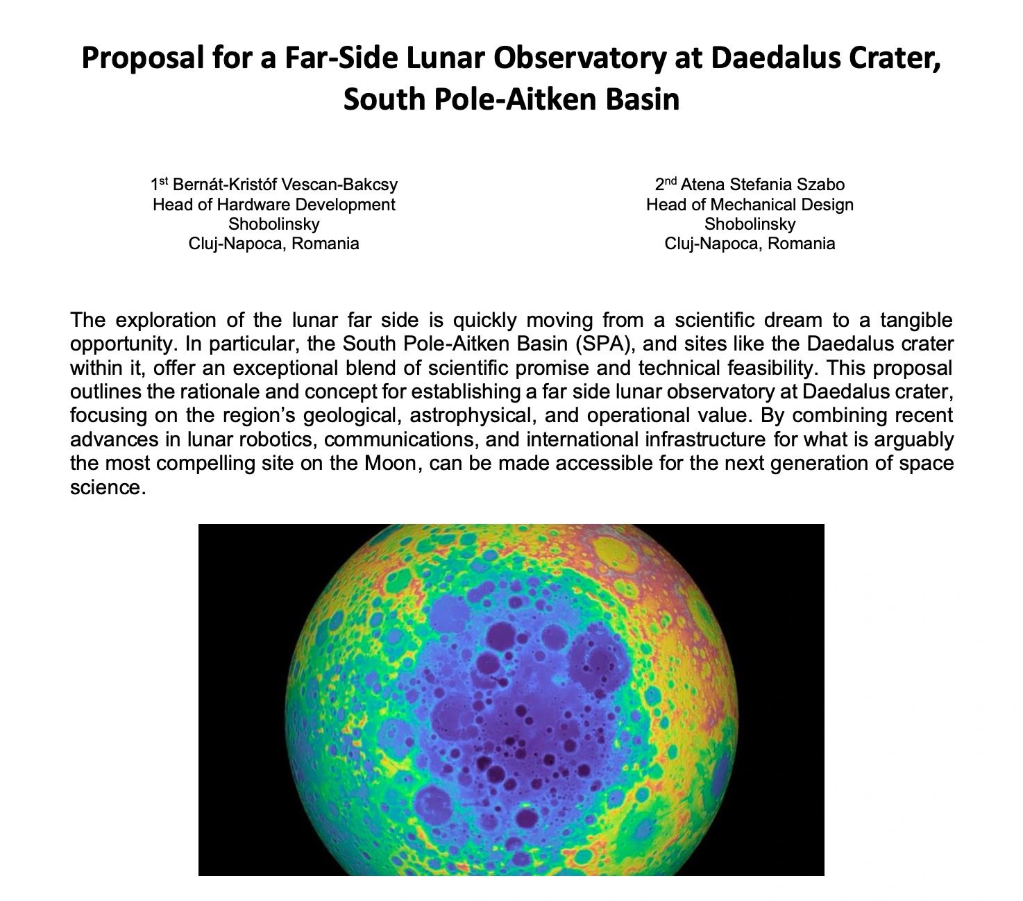 Our paper on the Daedalus lunar observatory concept