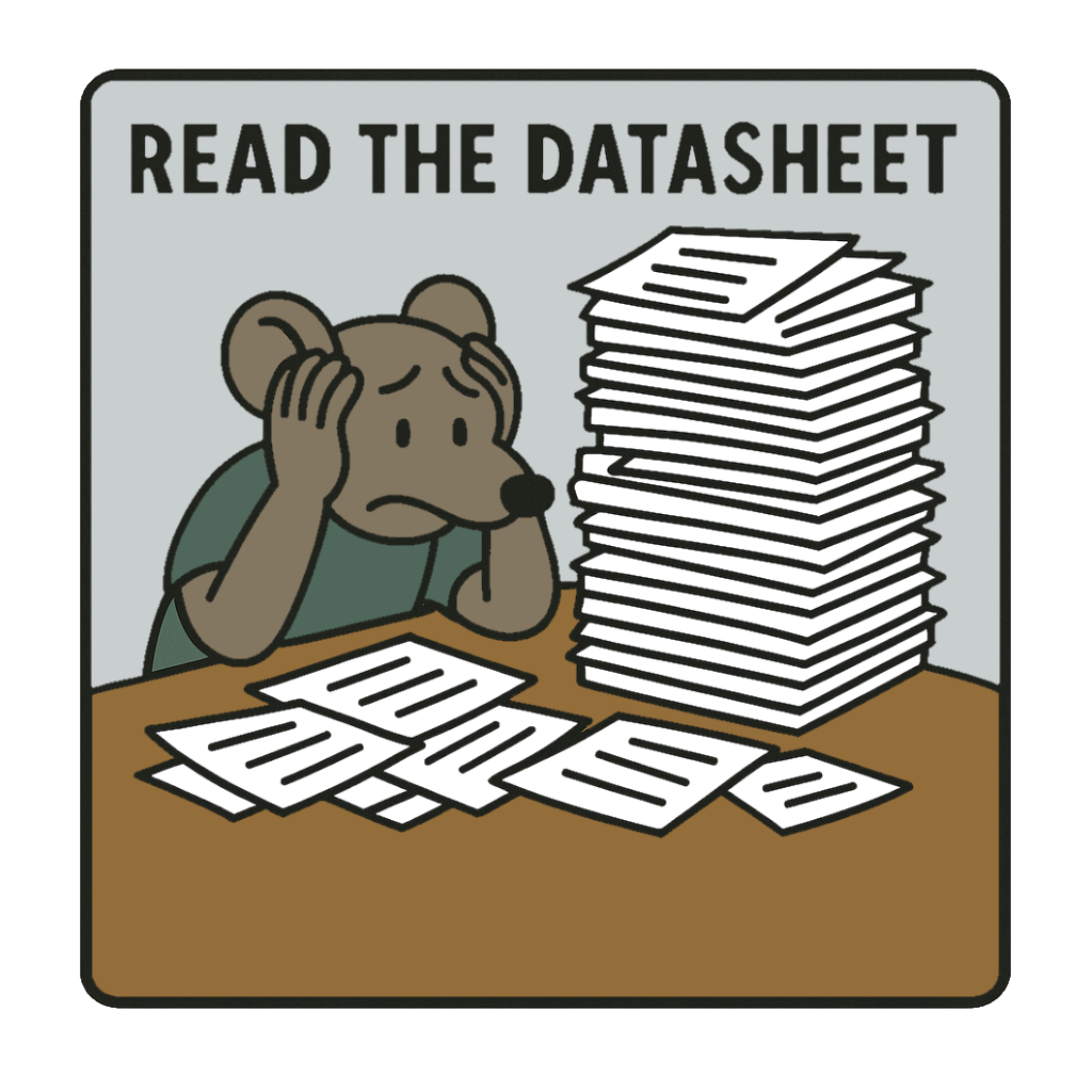 Read the Datasheet Sticker mockup