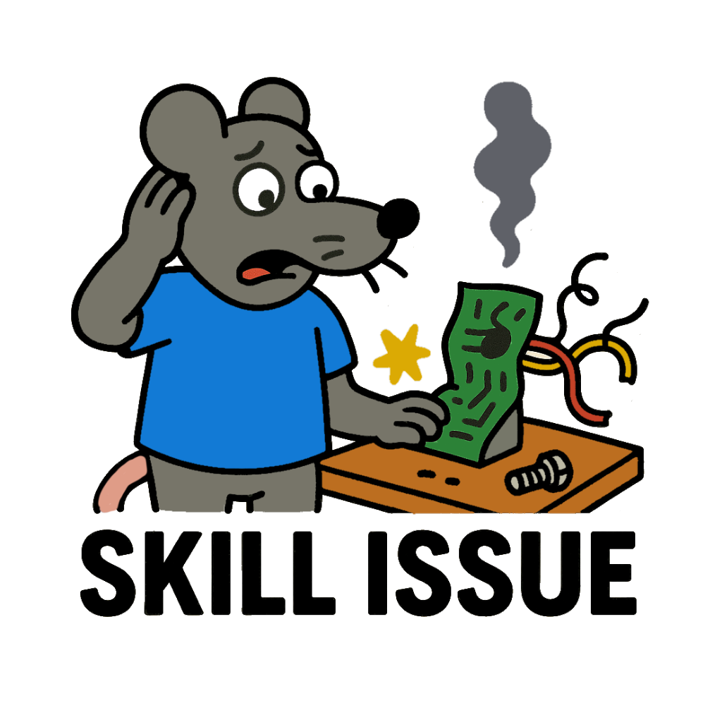 Skill Issue Sticker mockup