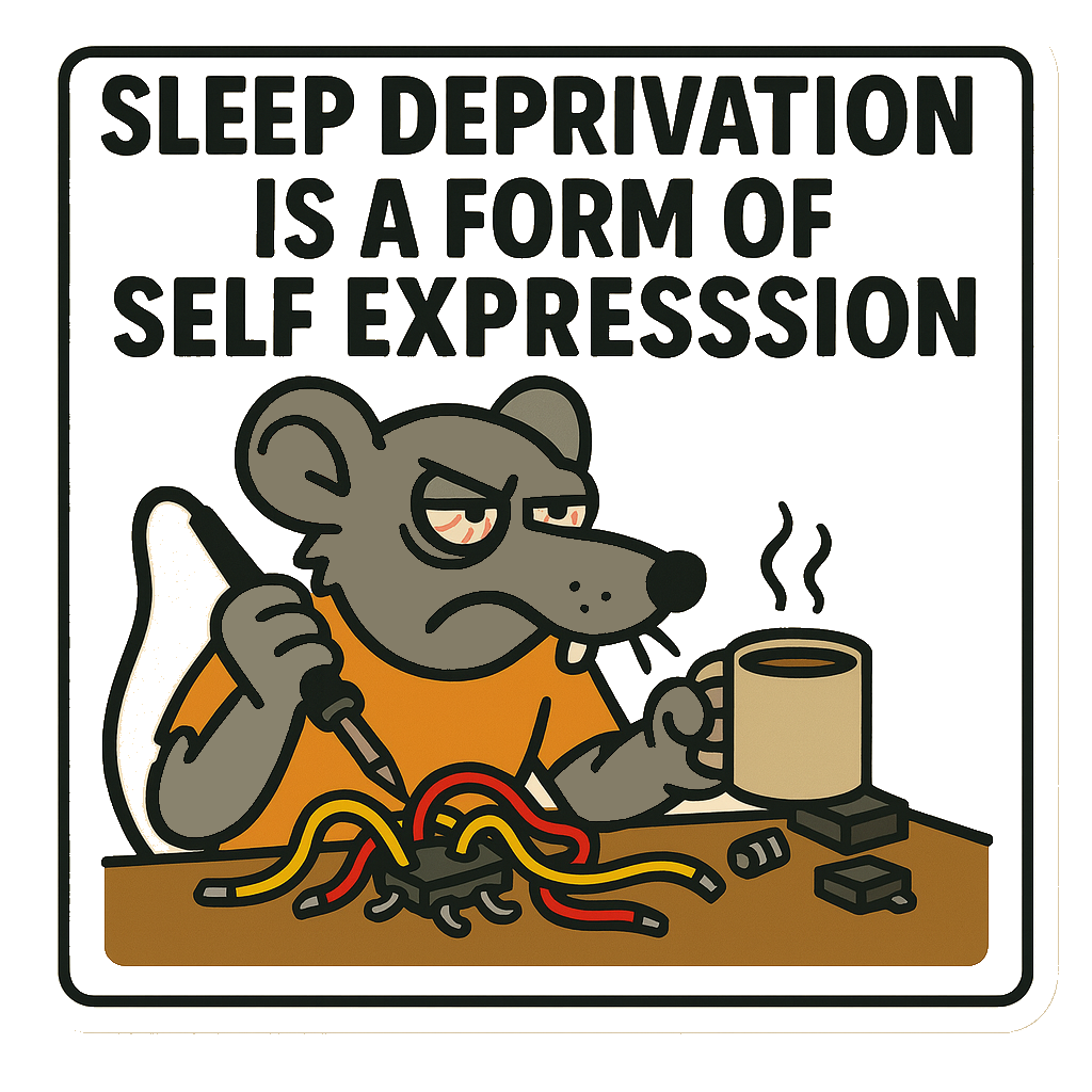Sleep Deprivation Sticker mockup